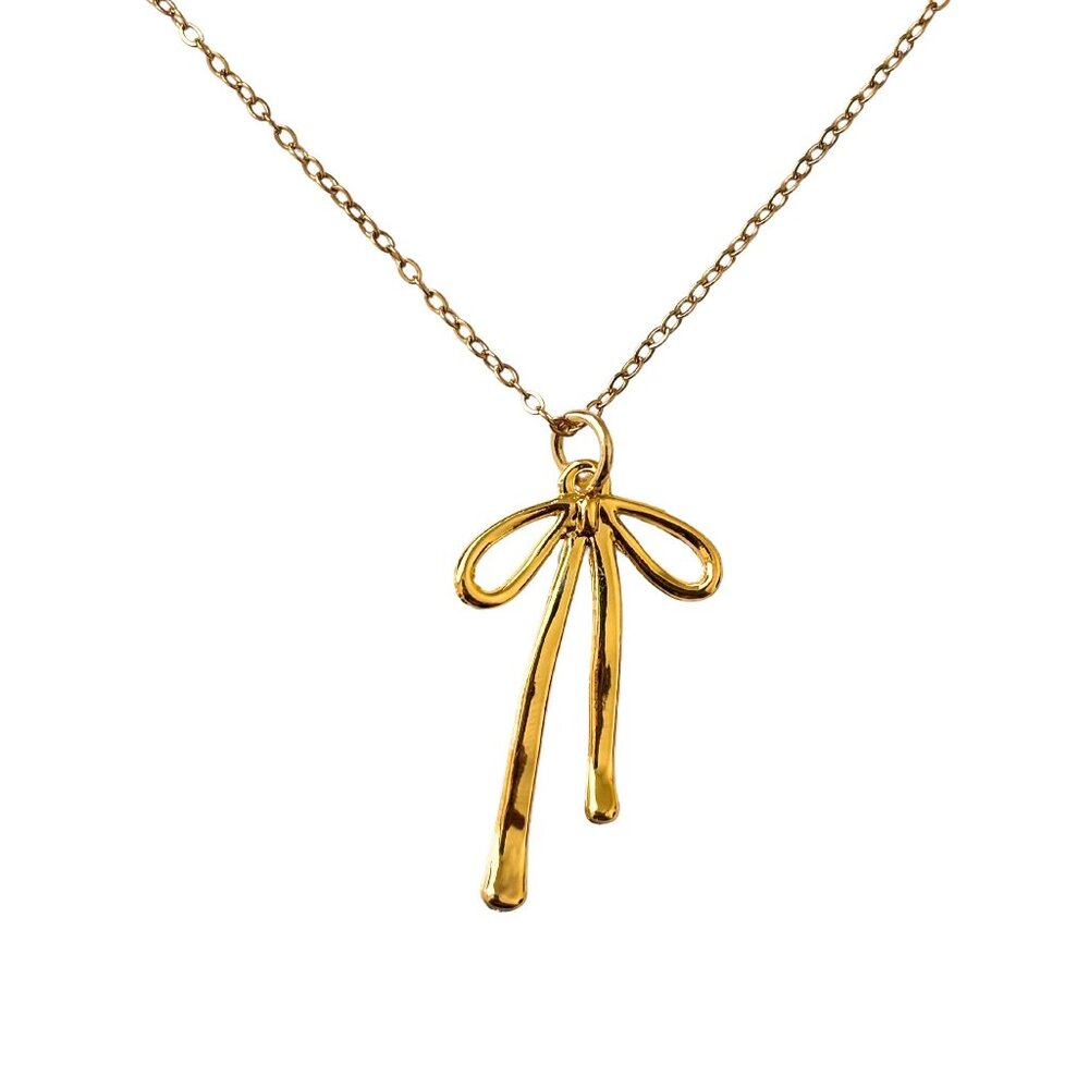 Bow Necklace | 18K Gold Plated